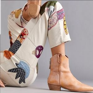 🌙Free People We The Free Wesley Ankle Boots in Papaya Size 39